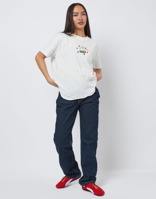 Skinnydip Miffy flower garden t-shirt in white, 2 of 4