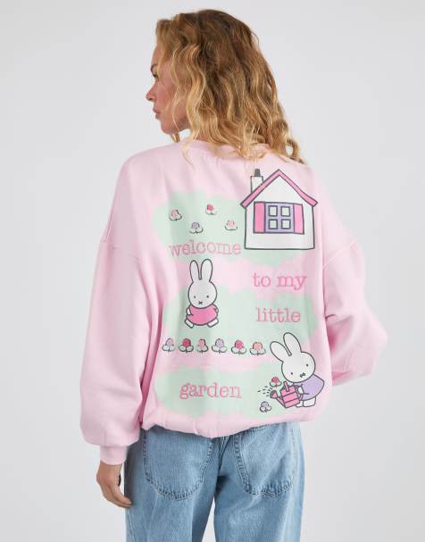 Skinnydip Miffy little garden sweatshirt in pink - view 1