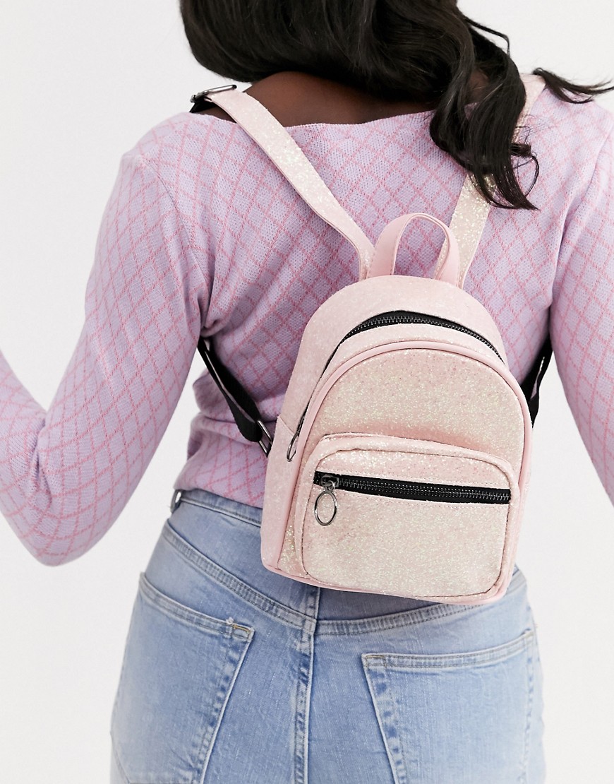 Skinnydip mini sequin backpack-Pink