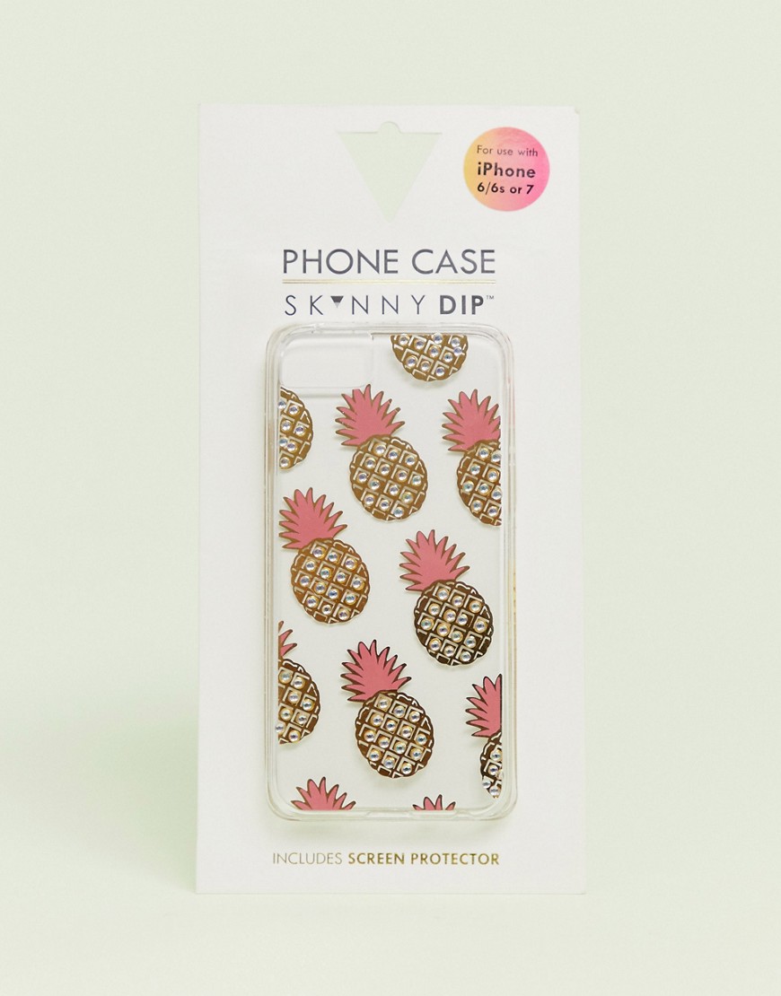 Skinnydip – Mobilskal till iPhone 6/6s/7/8 med ananasar-Gul