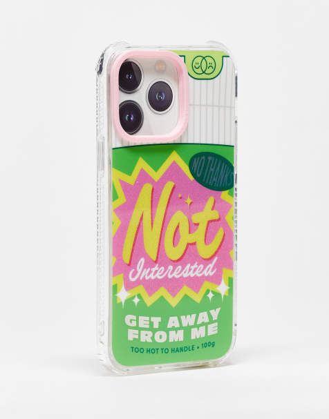 Skinnydip Not Interested iphone case in green and pink - view 1