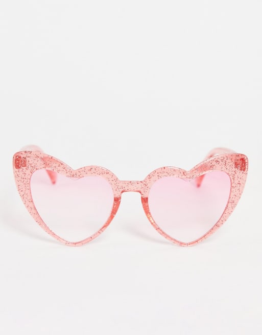 Desire Pleasure Pink / Oversize Glitter Pink Sunglass with Pink Lens