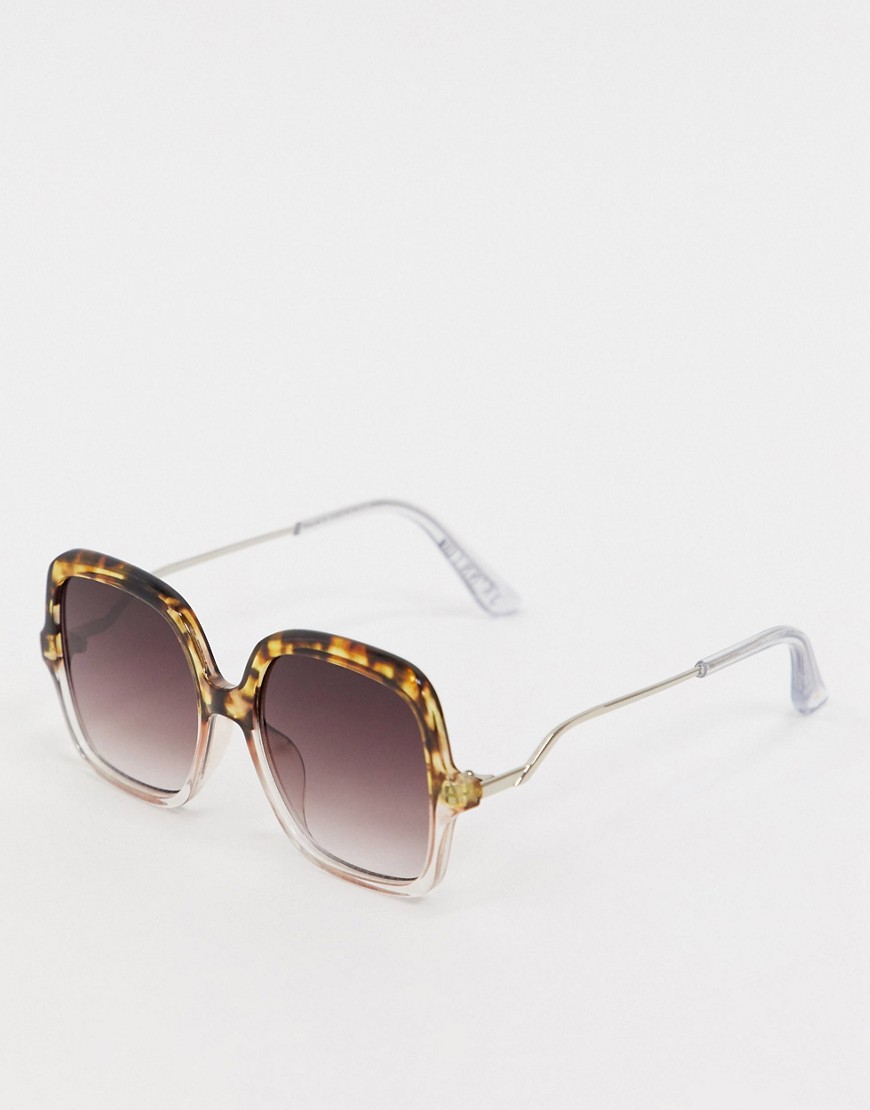 Skinnydip - Oversized zonnebril met kleurverloop-Bruin