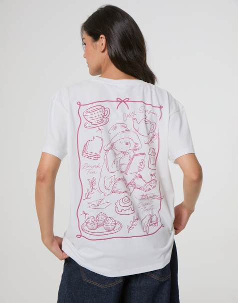 Skinnydip Paddington x skinnydip cosy season t-shirt in ecru - view 1