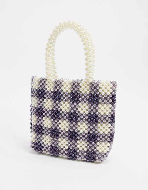 Penelope Black Check Tote Shoulder Bag