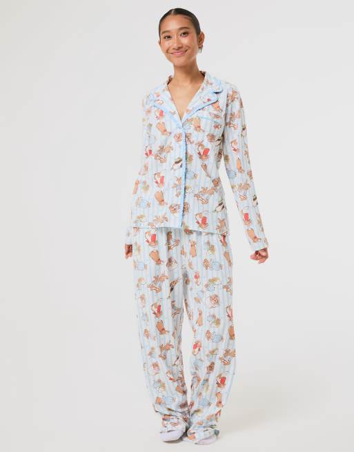 Skinnydip Peter rabbit x skinnydip stripe pyjama set with scrunchie in white, 4 of 4