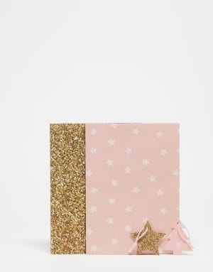 Skinnydip pink and gold wrapping paper and gift tag set