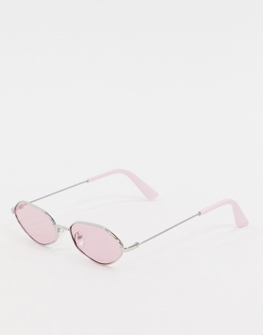 Skinnydip pink coloured lense sunglasses