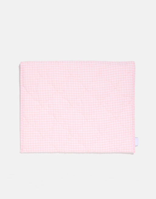 Skinnydip Pink gingham bow laptop sleeve16" in pink, 2 of 3