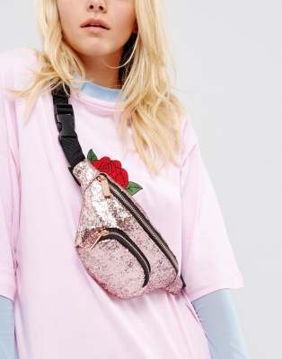 pink sparkly bum bag