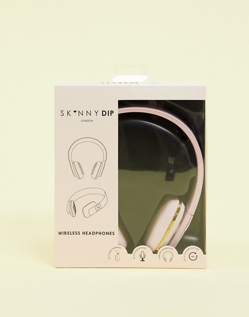 Skinnydip pink wireless headphones