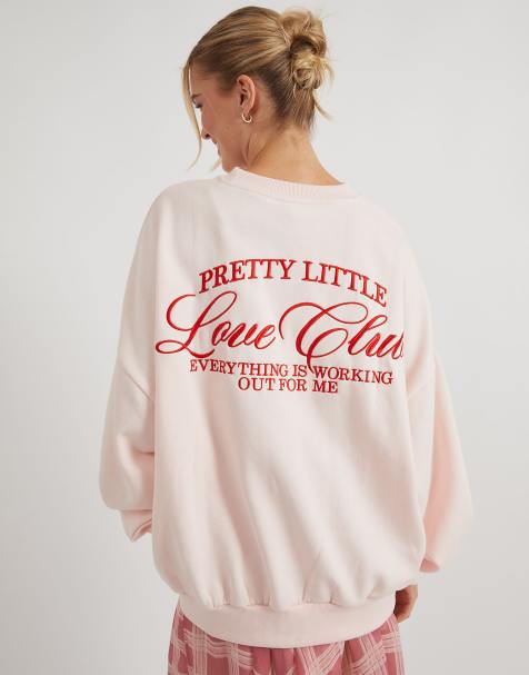 Skinnydip Pretty little love club sweatshirt in pink - view 1