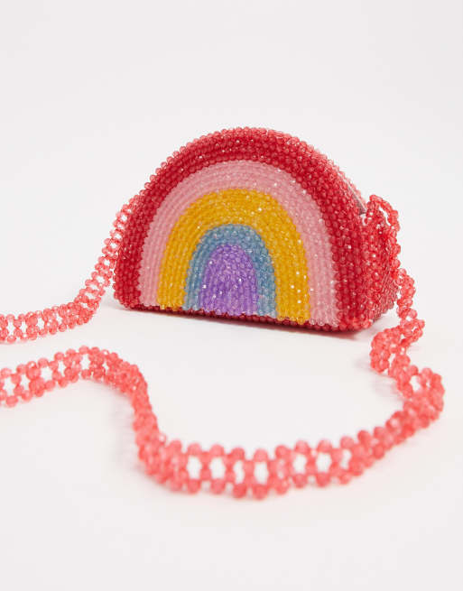 Rainbow clearance beaded bag