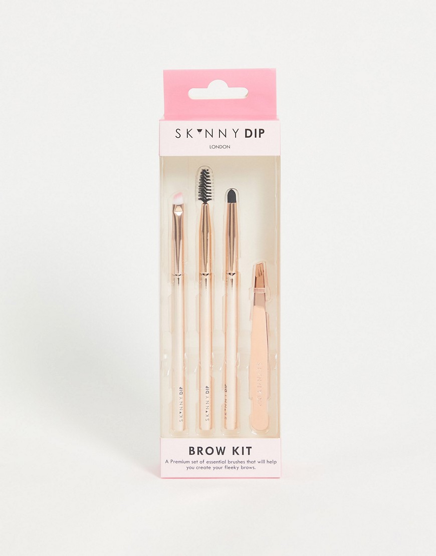 Skinnydip rose gold eyebrow tools kit-Pink