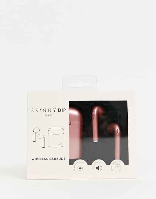 Skinnydip rose gold wireless earbuds with charging case, 4 of 4