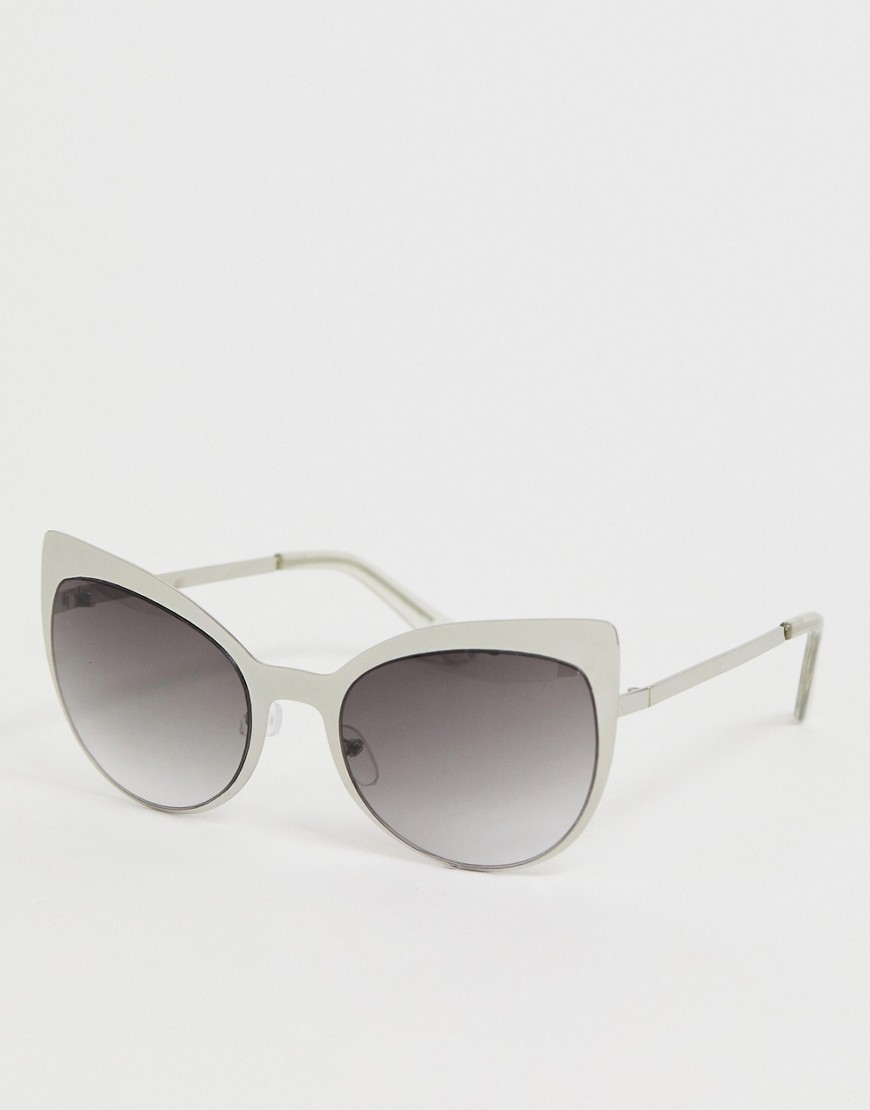Skinnydip – Scarlett – Silverfärgade cat eye-solglasögon i metall