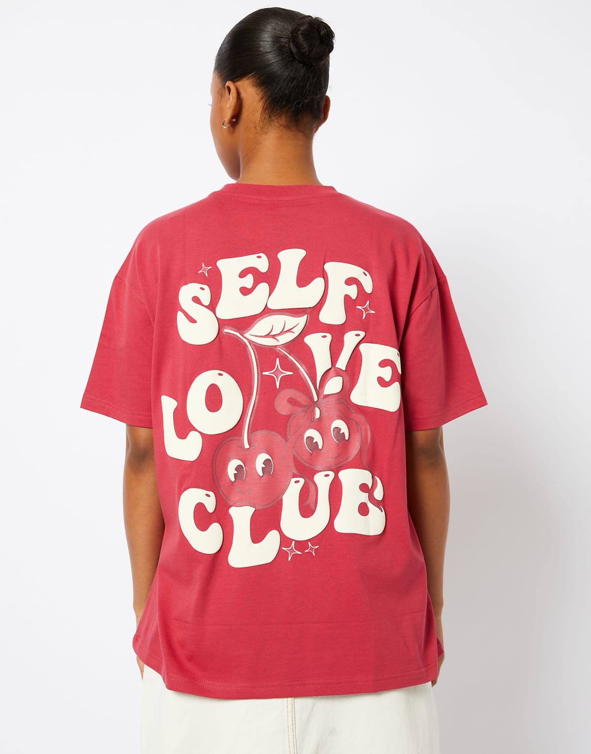 Skinnydip Self love club t-shirt in pink in pink