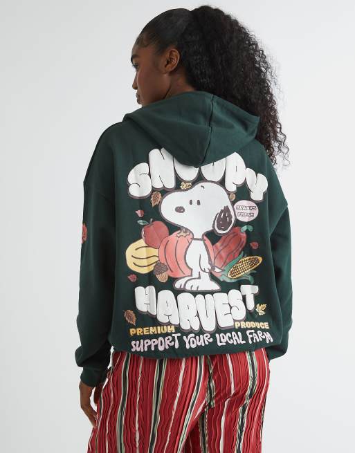 Skinnydip Skinnydip london snoopy harvest hoodie in green