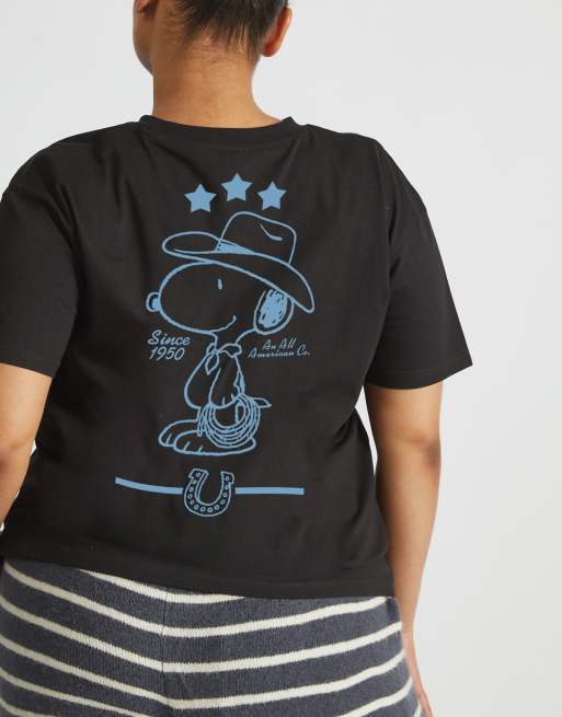 Skinnydip Snoopy cowboy t-shirt in black, 3 of 3