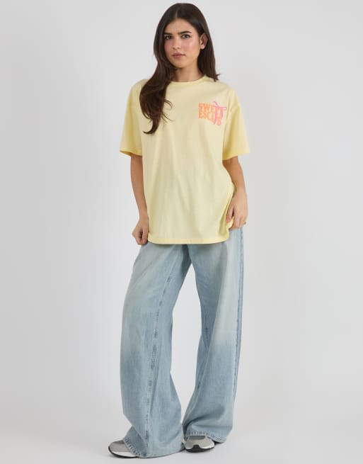 Skinnydip Sweet escape t-shirt in yellow, 3 of 4