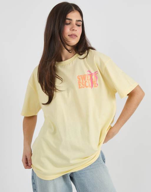 Skinnydip Sweet escape t-shirt in yellow, 4 of 4