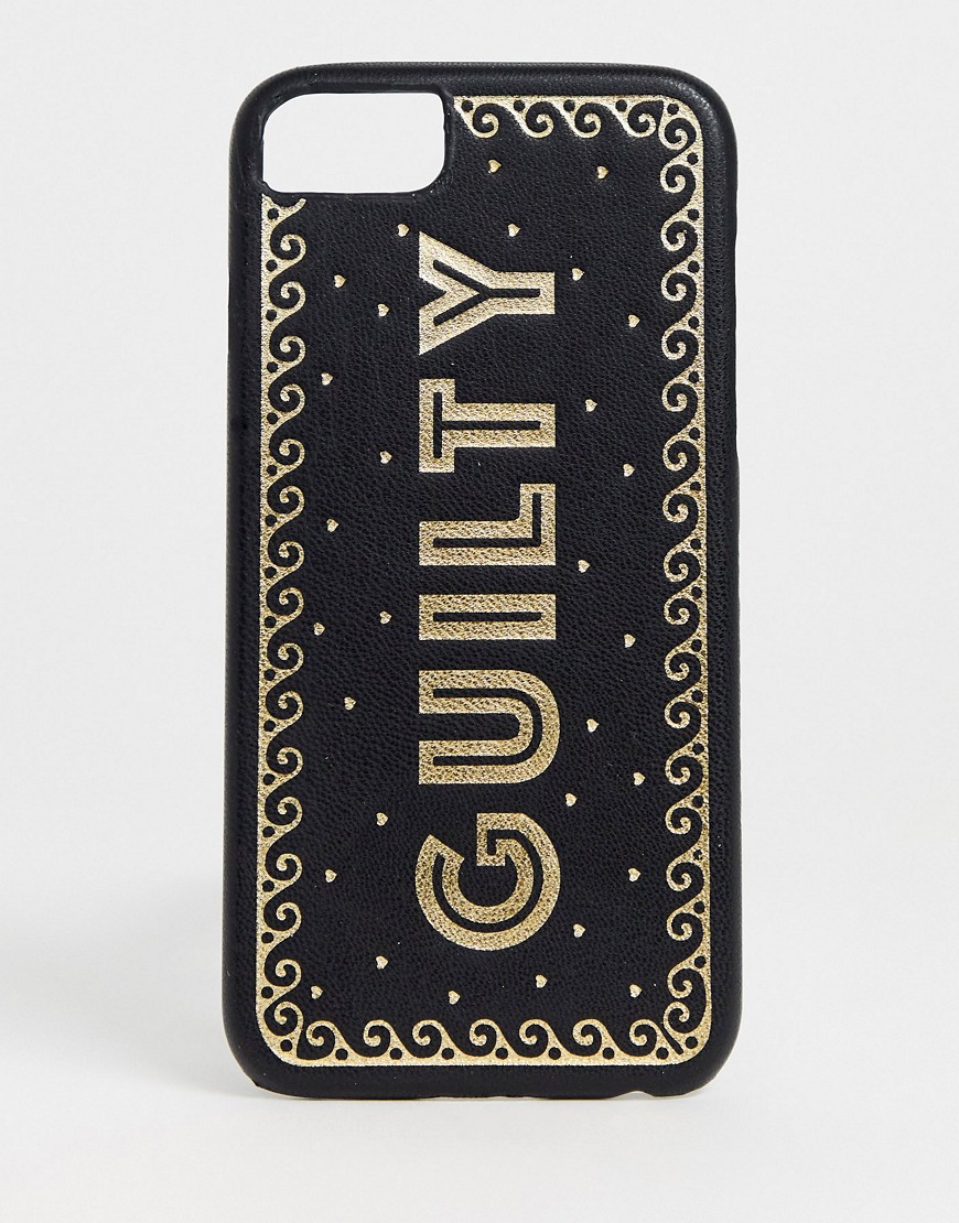 Skinnydip - Telefoonhoesje met Guilty-print voor iphone 6/6S/7/8-Zwart