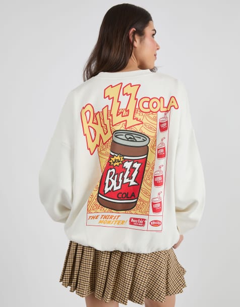 Skinnydip The simpsons buzz cola sweatshirt in white - view 1