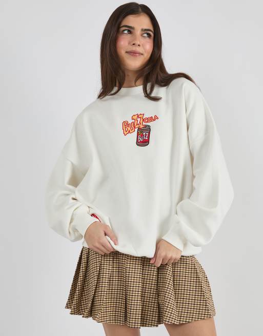 Skinnydip The simpsons buzz cola sweatshirt in white, 2 of 4