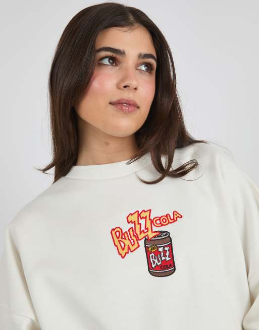Skinnydip The simpsons buzz cola sweatshirt in white, 3 of 4