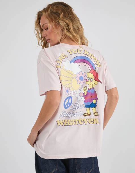 Skinnydip The simpsons lisa like you know whatever t-shirt in pink