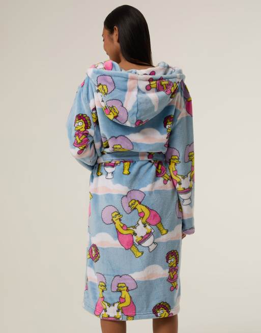 Skinnydip The simpsons x skinnydip cloud dressing gown in blue, 2 of 4