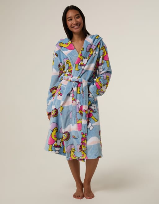 Skinnydip The simpsons x skinnydip cloud dressing gown in blue, 4 of 4