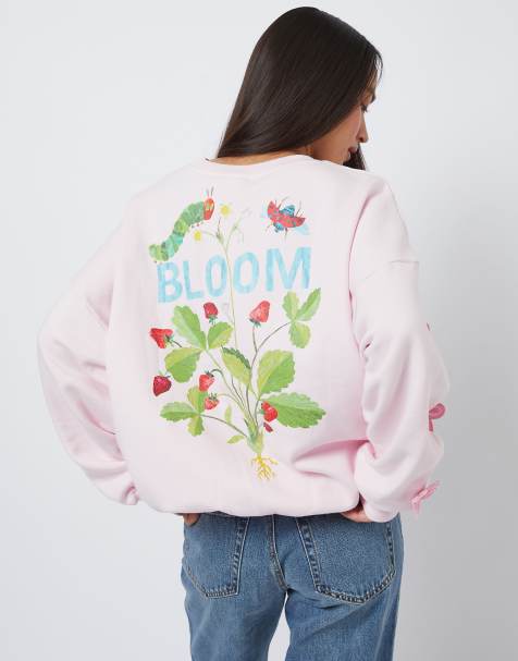 Skinnydip The very hungry caterpillar bloom sweatshirt in pink