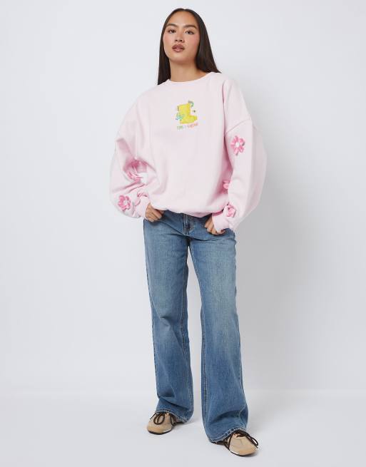 Skinnydip The very hungry caterpillar bloom sweatshirt in pink, 2 of 4