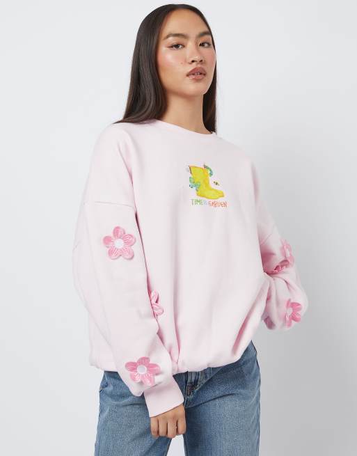 Skinnydip The very hungry caterpillar bloom sweatshirt in pink, 4 of 4