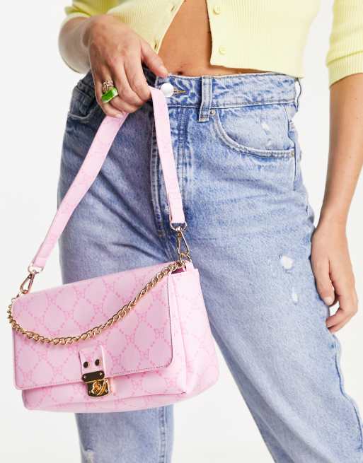 SkinnyDip Tiffany pink monogram shoulder bag ASOS