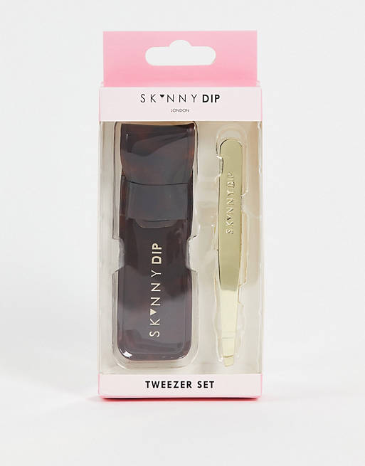 Skinnydip tort tweezers and pouch