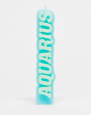 Skinnydip vertical star sign candle in Aquarius - ASOS Price Checker