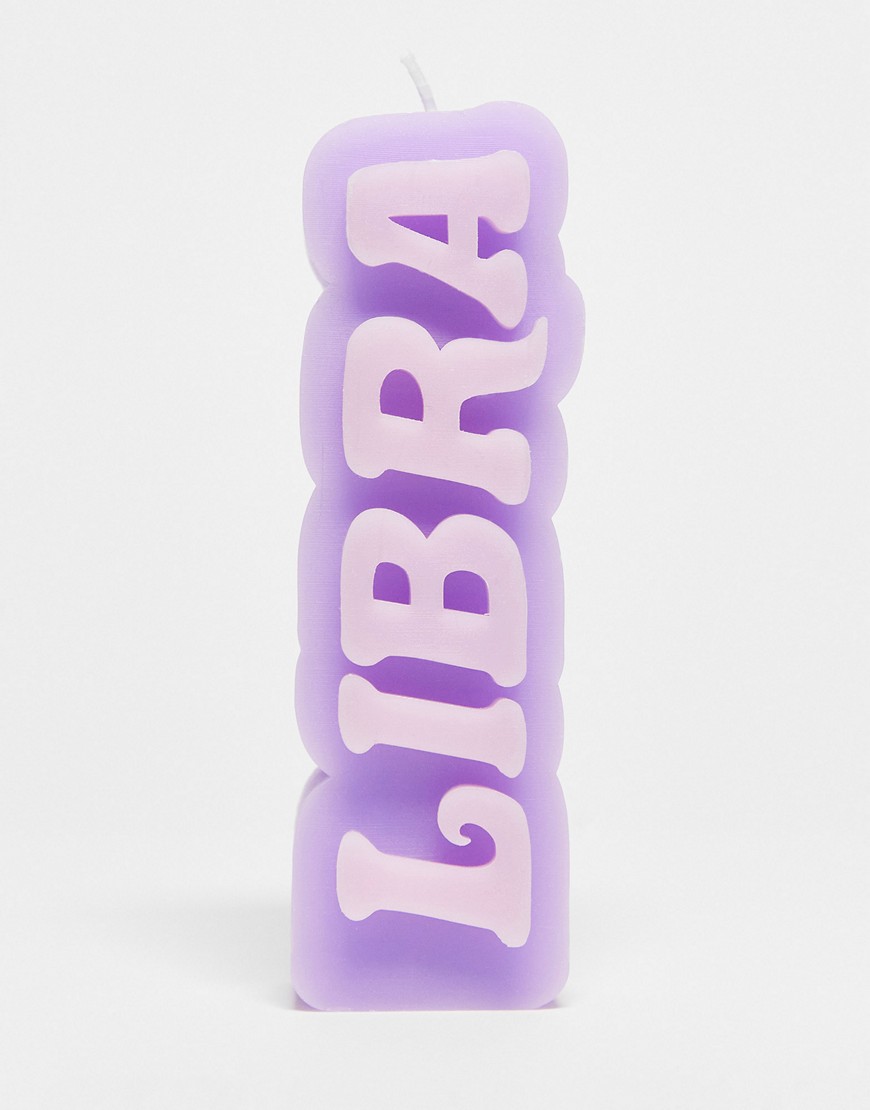 vertical star sign candle in Libra-Purple
