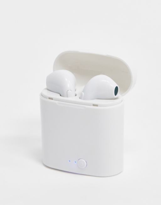 Skinnydip white wireless earbuds with charging case