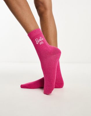 Skinnydip x Barbie socks in pink