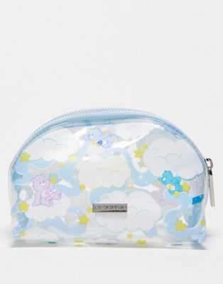 Skinnydip x Care Bears crescent make-up bag in blue and purple