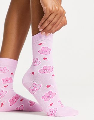 Skinnydip x Care Bears socks in pink