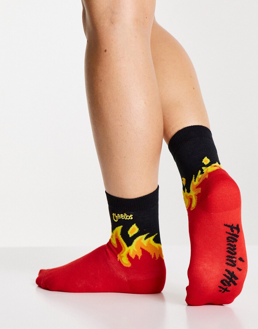 Skinnydip x Cheetos - 'Flamin Hot'-sokker med flammedesign-Multifarvet