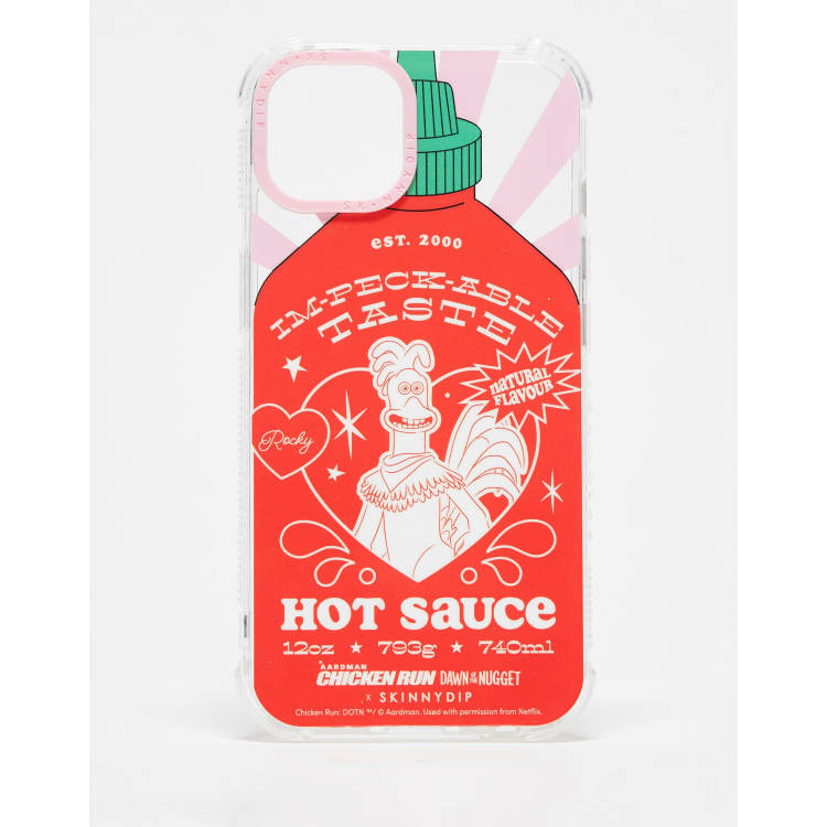 Skinnydip x Chicken Run hot sauce phone case ASOS