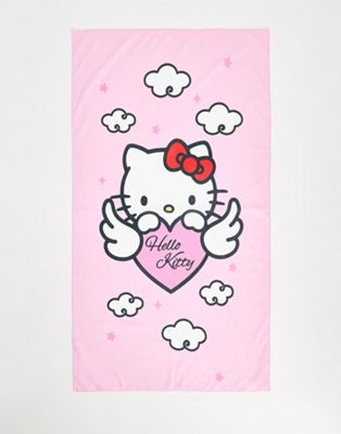 Skinnydip x Hello Kitty beach towel in pink