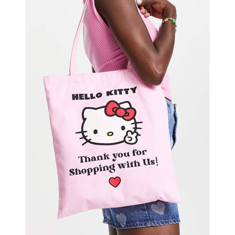 Hello Kitty Pink Zippered Tote Bag