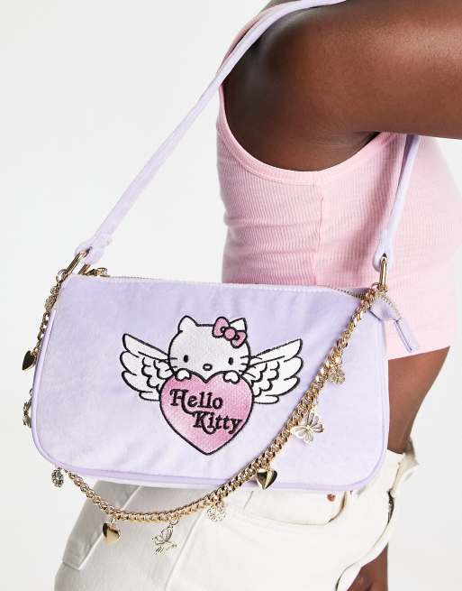 Skinnydip X Hello Kitty velvet shoulder bag in lilac