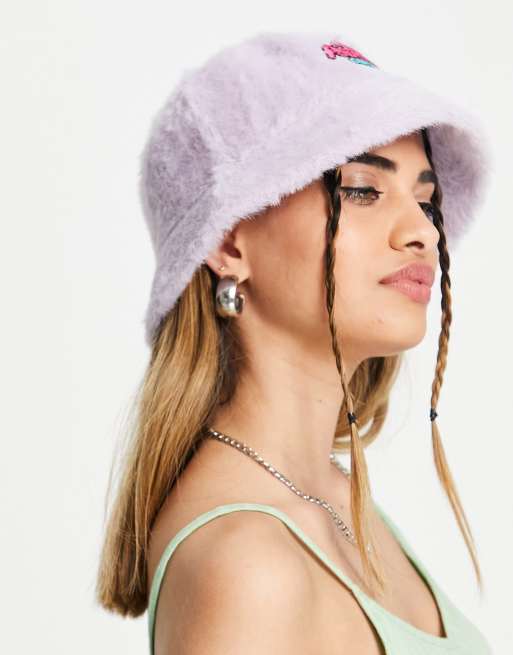 Skinnydip Bright Pink Faux Fur Bucket Hat