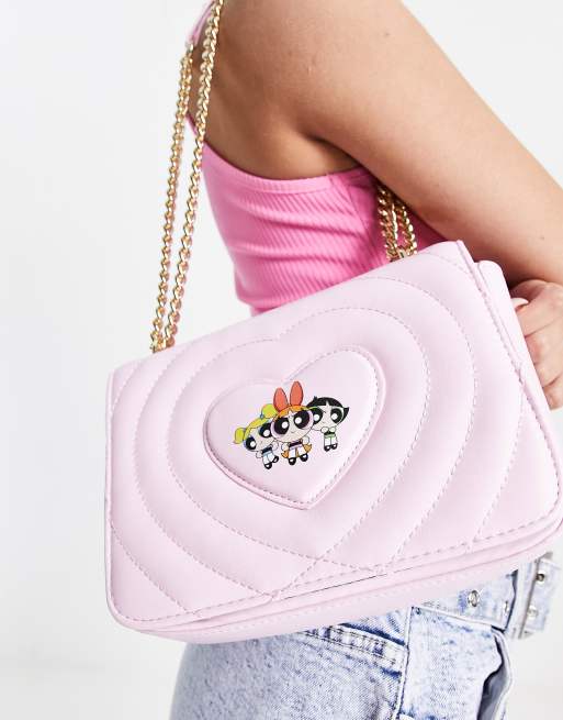 Skinnydip X Powerpuff Girls quilted crossbody bag in pink